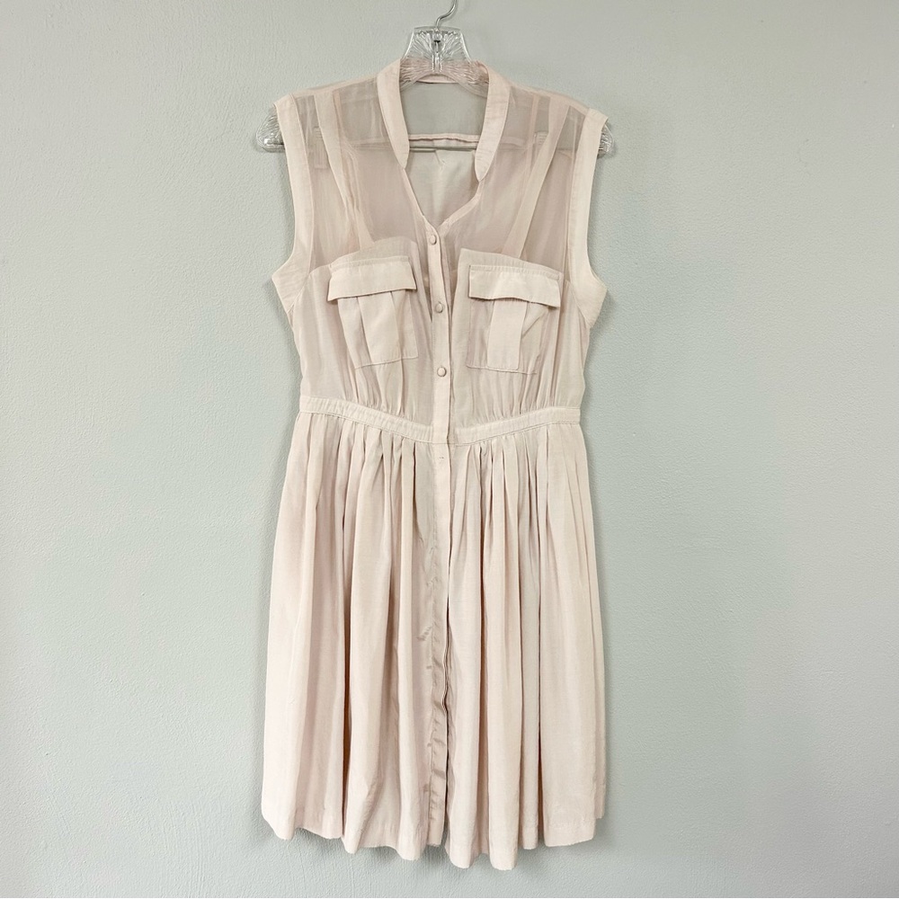 MOULINETTE SOEURS 😊 From Anthropologie - Quiet Blush Sleeveless Dress with Slip